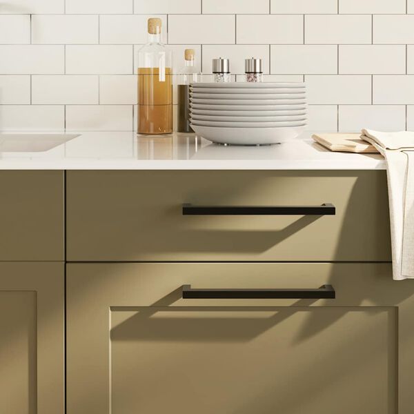 vidaXL Handvatten 5 st 224 mm roestvrij staal zwart