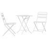 vidaXL Tuin Bistro Set 3 pcs Wit Staal