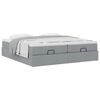 vidaXL Ottoman bed met matrassen 160x200cm stof lichtgrijs