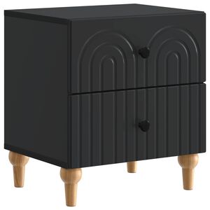 vidaXL Nachtkastje met lade Zwart 43 x 34,5 x 48 cm Bewerkt hout