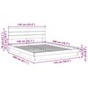 vidaXL Bedframe hoofdeinde zonder matras 140x200 cm massief hout eiken