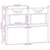 vidaXL Vervangend hoofdbord 120 cm bewerkt hout en staal bruin eikenkleurig