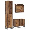 vidaXL Badkamermeubelset met plank 3 pcs Oud Hout Bewerkt hout