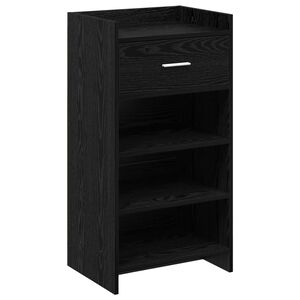 vidaXL Schoenenkast met lade Zwart eiken 48 x 36 x 92 cm Bewerkt hout