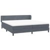 vidaXL Boxspring met matrassen fluweel donkergrijs 200x210 cm