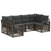 vidaXL Tuinbankenset 6 st 6-Aantal zitplaatsen Grijs poly rattan