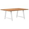 vidaXL Eettafel met natuurlijke rand 180x120x74 cm massief eikenhout