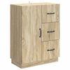 vidaXL Dressoir met lade Sonoma Eiken 66 x 34,5 x 87 cm Bewerkt hout