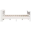 vidaXL Bedframe met hoofdbord massief grenenhout wit 160x200 cm