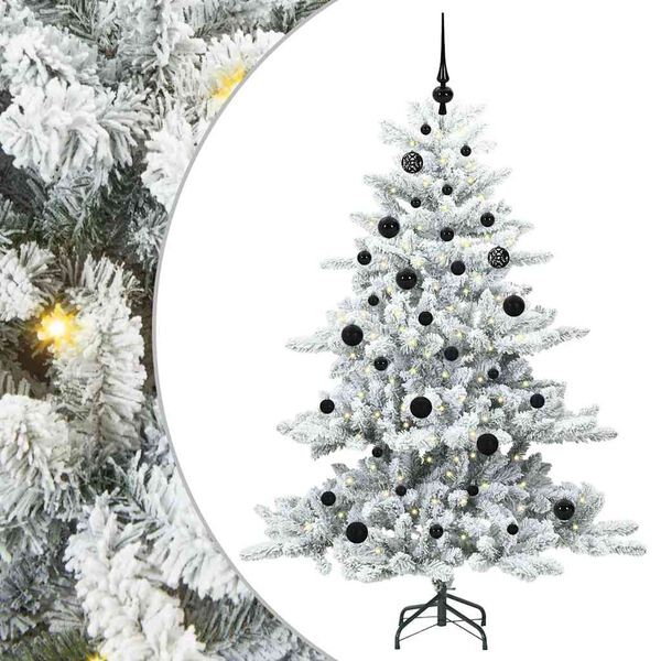 vidaXL Kunstmatige Inklapbare Kerstboom Wit 150 cm PVC en staal