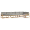 vidaXL Buiten bankenset 4 st Wit en Lichtgrijs Polyester