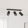 vidaXL Plafondspot met schijnwerpers Zwart 38 x 5,5 x 16,5 cm Metaal