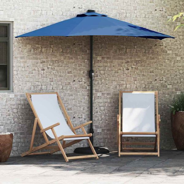 vidaXL Tuinparasol Azurblauw 294 x 150 x 223 cm Polyester en staal