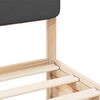 vidaXL Bedframe met Gevoerd Hoofdgedeelte Donkergrijs 90 x 200 cm