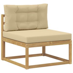 vidaXL Buiten Midden Sofa Polyester Wit