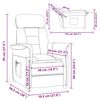 vidaXL Recliner Stoel Zwart Zwart 70.5 x 96.5 x 95 cm Kunstleer