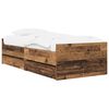 vidaXL Bedframe met lade met opslag Oud hout Massief grenenhout