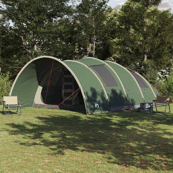vidaXL Tunneltent met dak met opslag Groen 710 x 460 x 245 cm