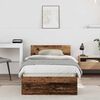 vidaXL Bedframe met hoofdeinde Oud Hout 90 x 200 cm Bewerkt hout