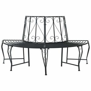 vidaXL Boom bank 4-Aantal zitplaatsen 160 x 80 x 89 cm Staal Zwart