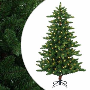 vidaXL Kunstkerstboom 120 cm 150 LED's Warmwit PVC en Metaal Groen