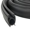 vidaXL Garage Deurafsluiting Zwart 41 x 33 mm 5,5 m PVC