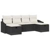 vidaXL Bankstel 6 st poly rattan