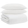 vidaXL Dekbed Set met kussen 3 pcs Wit Donsveertjes