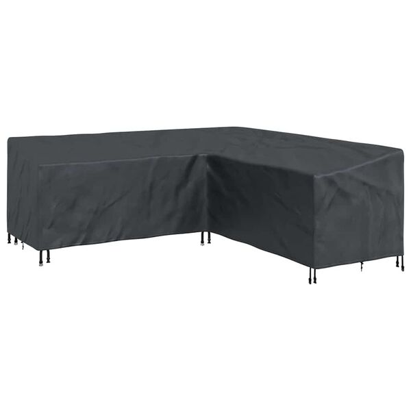 vidaXL Hoes voor tuinmeubelen Zwart 220 x 220 x 80 cm 210D Oxford Stof