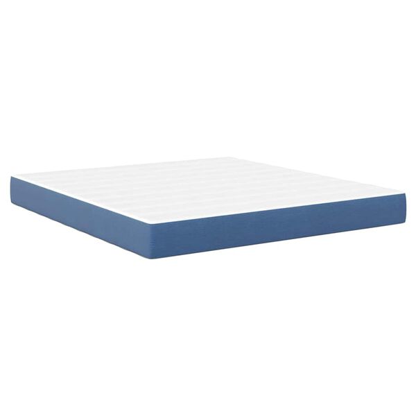 vidaXL Bedmatras met matras Blauw 180 x 200 cm Stof