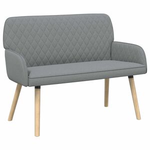 vidaXL 2-zitsbank met massief houten poten 2-zits Lichtgrijs