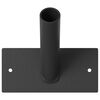 vidaXL Vlaggen Mast Houder Zwart 13 x 6 x 0,2 cm Staal
