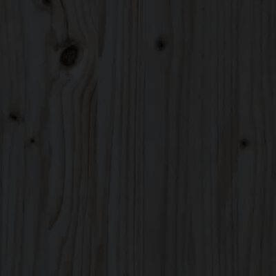 vidaXL Slaapbank uitschuifbaar massief grenenhout zwart 2x(80x200) cm