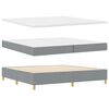 vidaXL Boxspringbed met matras Lichtgrijs 200 x 200 cm Stof