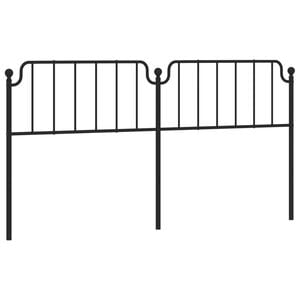 vidaXL Vervangend hoofdbord 200 cm metaal zwart