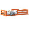 vidaXL Bed met matras massief grenenhout wasbruin 80x160 cm