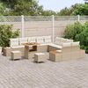 vidaXL Tuinbankenset 13 pcs Beige poly rattan