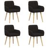 vidaXL Eettafelstoelen 4 pcs Boucl&eacute; Zwart 59 x 57 x 85 cm