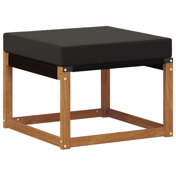 vidaXL Buiten Voetenbank Massief acaciahout en Textilene Stof Naturel