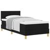 vidaXL Boxspringbed met kussen met hoofdeinde Zwart 90 x 190 cm Stof