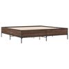 vidaXL Bedframe bewerkt hout metaal bruin eikenkleur 180x200 cm