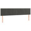 vidaXL Hoofdborden 160x5x78/88 cm fluweel donkergrijs