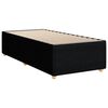 vidaXL Boxspring met matras stof zwart 100x200 cm