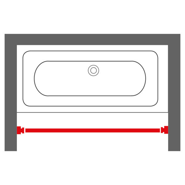 Sealskin Douchegordijnstang telescopisch 185 cm matgrijs