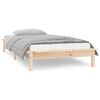 vidaXL Bedframe LED massief hout 75x190 cm 2FT6