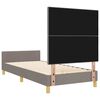 vidaXL Bedframe met hoofdeinde Taupe 90 x 190 cm Stof
