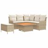 vidaXL Meubelsets 5 st Beige en Cr&egrave;me PE Rattan