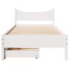 vidaXL Bedframe met lades massief grenenhout wit 90x200 cm