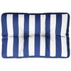 vidaXL Palletkussen gestreept 50x40x12 cm stof blauw en wit