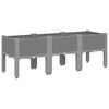 vidaXL Plantenbak met poten 120x40x42 cm polypropeen lichtgrijs